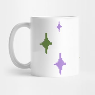 Gender Queer Pride Sparkles Pixel Art Mug